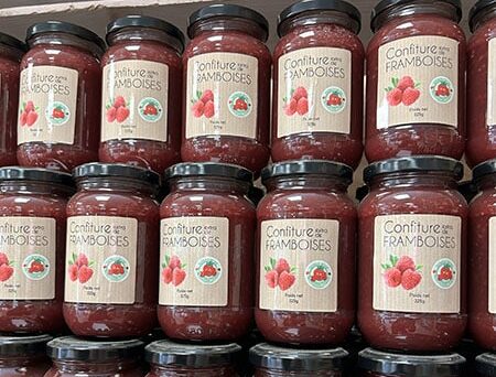 Confiture Extra Framboise Patrick Séché producteur local - la baule - mathilde boudet - luckycom - graphiste - trignac - st nazaire